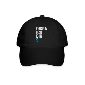 Digga I'm 9th Birthday Boy 9th Birthday - Baseball Cap - black/black - Front