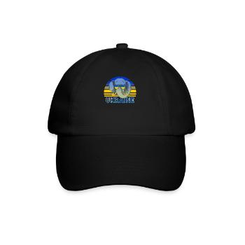 Ukraine - Baseballkappe - Schwarz/Schwarz - Vorne