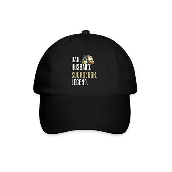 Sourdough Dad - Baseball Cap - black/black - Front