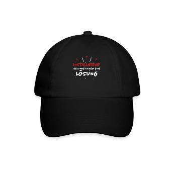 Installateur Spruch Heizung Installateur Geschenk - Baseballkappe - Schwarz/Schwarz - Vorne