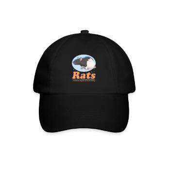 Rat Owner Rat Gift - Baseball Cap - black/black - Front