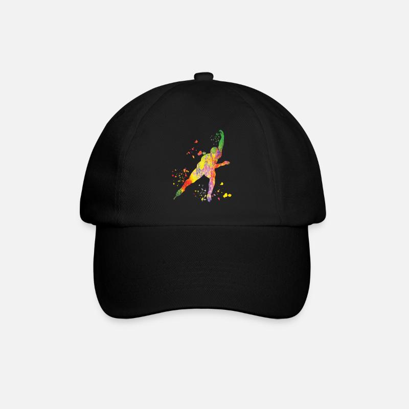 Eisschnellläufer Sportlerin Eisschnelllauf - Baseballkappe - Schwarz/Schwarz