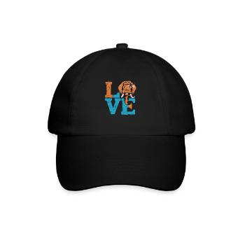 Vintage Love Mammut für einen Mammutliebhaber - Baseballkappe - Schwarz/Schwarz - Vorne