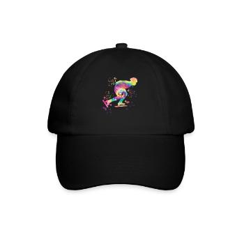 Eisschnellläufer Sportlerin Eisschnelllauf - Baseballkappe - Schwarz/Schwarz - Vorne