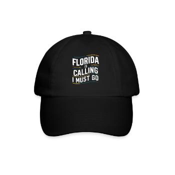 Florida USA Amerika Saat - Baseballkappe - Schwarz/Schwarz - Vorne