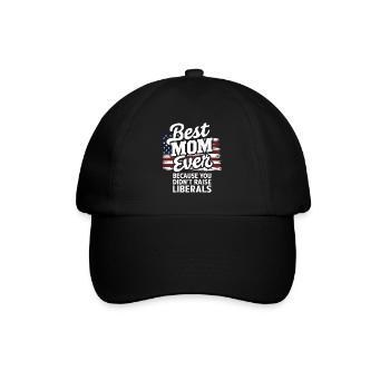 Konservativer Muttertag Beste Mama Republikanerin - Baseballkappe - Schwarz/Schwarz - Vorne