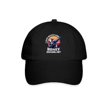 Ich Liebe Honigdachs Spruch - Baseballkappe - Schwarz/Schwarz - Vorne