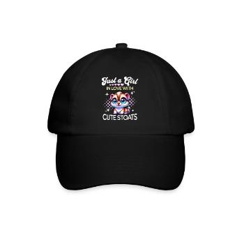 Ermine Girl - Baseball Cap - black/black - Front