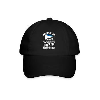 Photovoltaik löst meine Probleme - Wein Spruch - Baseballkappe - Schwarz/Schwarz - Vorne