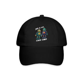 C’est ma chemise de robot deux mignons petits robots - Casquette classique - noir/noir - Devant
