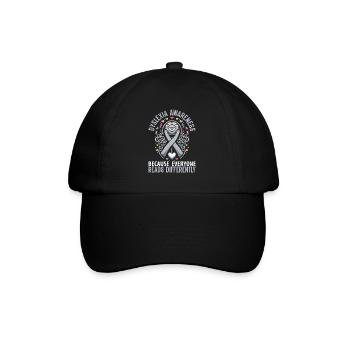 Mois de la sensibilisation à la dyslexie - Casquette classique - noir/noir - Devant