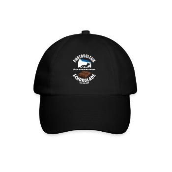 Photovoltaik löst meine Probleme - Schoko Spruch - Baseballkappe - Schwarz/Schwarz - Vorne