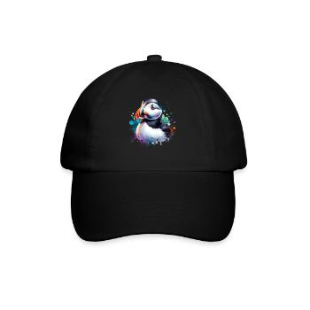 Papageientaucher - Baseballkappe - Schwarz/Schwarz - Vorne