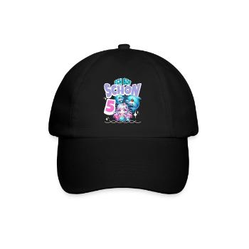 5. Geburtstag Meerjungfrau Delfin Kinder Mädchen - Baseballkappe - Schwarz/Schwarz - Vorne