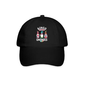 Bingo Mit Meinen Gnomies Lustiges Bingo - Baseballkappe - Schwarz/Schwarz - Vorne