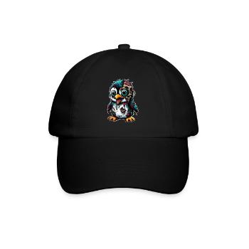 Penguin Zombie Monster Halloween - Baseball Cap - black/black - Front