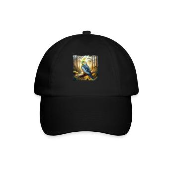 Cockatiel - Baseball Cap - black/black - Front