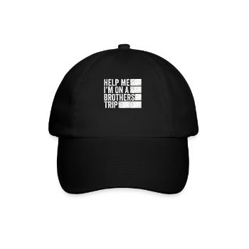 Siblings, I'm on a brothers' journey - Baseball Cap - black/black - Front
