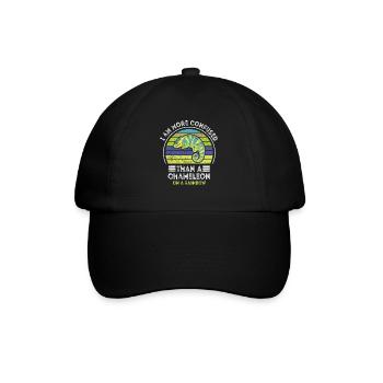 I'm more confused than a chameleon - Baseball Cap - black/black - Front