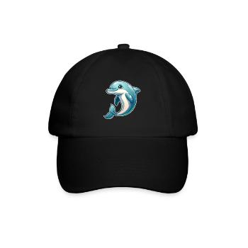Delfin - Baseballkappe - Schwarz/Schwarz - Vorne