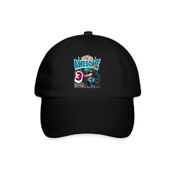 T Rex Dinosaure 3ème Anniversaire Enfants Anniversaire - Casquette classique - noir/noir - Devant