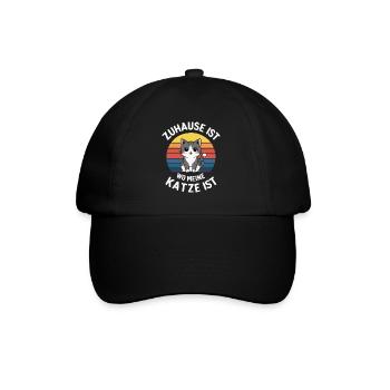 Cat Kitten Male Animal Cats - Baseball Cap - black/black - Front