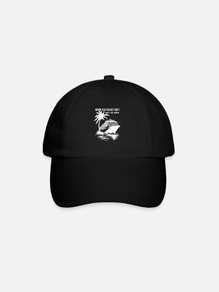 Wenn das Schiff ruft muss ich gehen - Kreuzfahrt - Baseballkappe - Schwarz/Schwarz