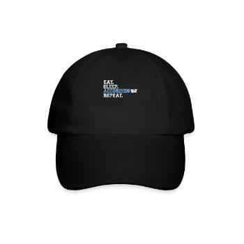Eat Sleep Accordion Repeat - Baseball Cap - black/black - Front