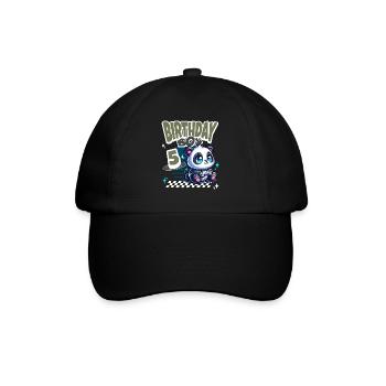 5ème anniversaire Enfants Anniversaire Gaming Panda - Casquette classique - noir/noir - Devant