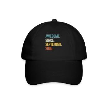 Awesome Since September 2005 19th Birthday - Baseball Cap - black/black - Front
