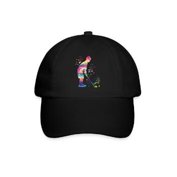 Golfer Colorsplash Kinder Miniaturgolf - Baseballkappe - Schwarz/Schwarz - Vorne