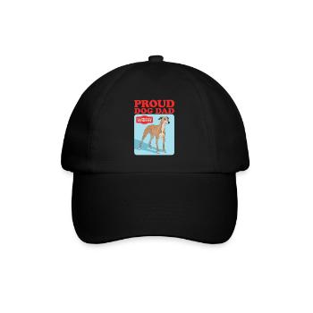 Whippet Dad Petit lévrier anglais Cadeau - Casquette classique - noir/noir - Devant