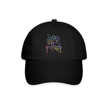 Course de haies Course d’obstacles Courses de haies pour enfants - Casquette classique - noir/noir - Devant
