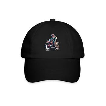 Motocross Femmes Filles Fille - Casquette classique - noir/noir - Devant