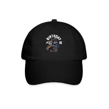 Motocross 15th Birthday - Baseball Cap - black/black - Front