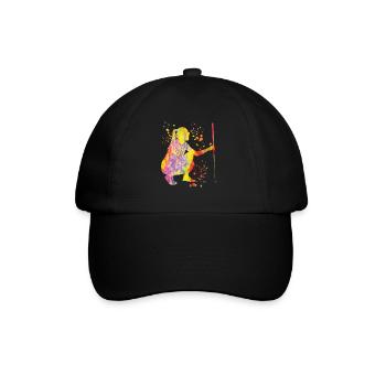 Golfer Colorsplash Kinder Miniaturgolf - Baseballkappe - Schwarz/Schwarz - Vorne