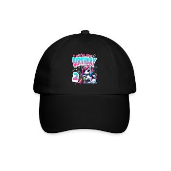 2ème anniversaire Licorne Graffiti Girl - Casquette classique - noir/noir - Devant