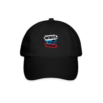 Wings Wind Freedom – Paragliding Design - Baseball Cap - black/black - Front