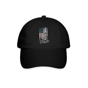 Sarcastic Waiter - Baseball Cap - black/black - Front