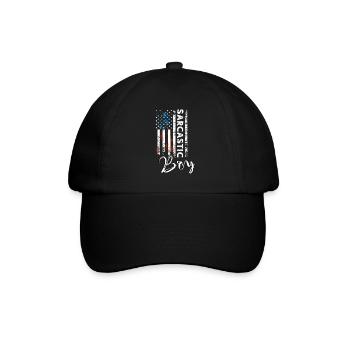 Sarkastischer Junge - Baseballkappe - Schwarz/Schwarz - Vorne