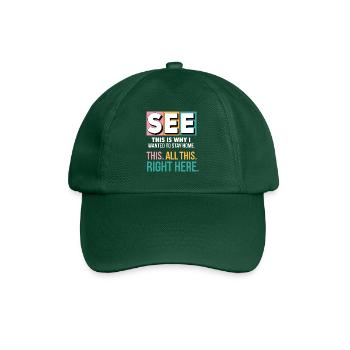 Voir C’est pourquoi je voulais rester à la maison Introv drôle - Casquette classique - vert bouteille - Devant