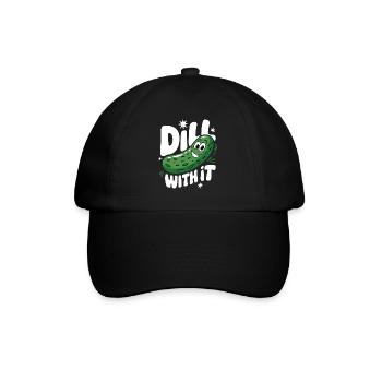 Cucumber Pickle Pickle Food Dill - Baseball Cap - black/black - Front