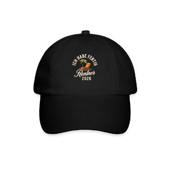 Pensioner 2026 I'm done - Baseball Cap - black/black - Front