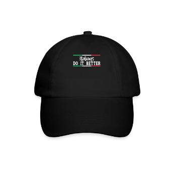 Italian Italy Italian Woman Gift Idea Humor - Baseball Cap - black/black - Front