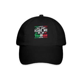 Italian Italy Funny Saying Gift Idea - Baseball Cap - black/black - Front