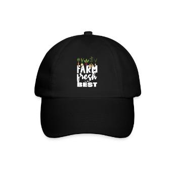 Frais de la ferme : les meilleurs légumes - Casquette classique - noir/noir - Devant