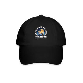 DIE GANZE NACHT WACH WIE DER MOND - Baseballkappe - Schwarz/Schwarz - Vorne