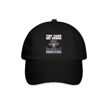 TINY PAWS BIG PUNCH - DACHSHUND AND GORILLA - Baseball Cap - black/black - Front