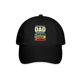 Dad Origami Father's Day - Baseball Cap - black/black - Front