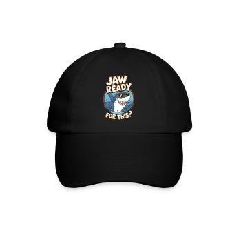 La mâchoire est prête pour ça ? Drôle d’amoureux des requins - Casquette classique - noir/noir - Devant